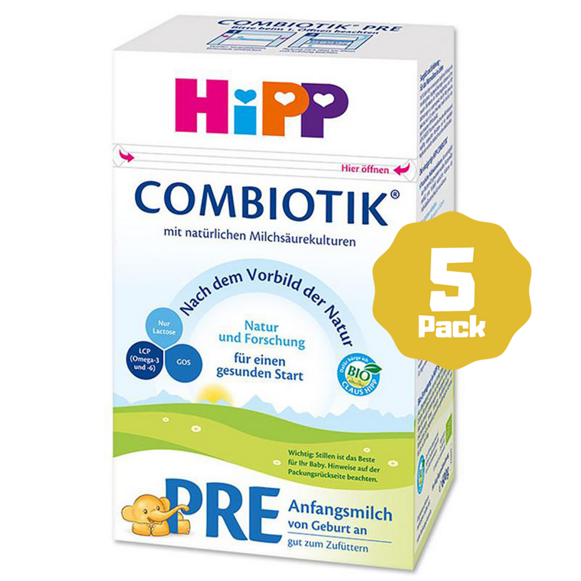 HiPP PRE Organic Infant Formula Combiotik® (0 Months+) (5 Pack)