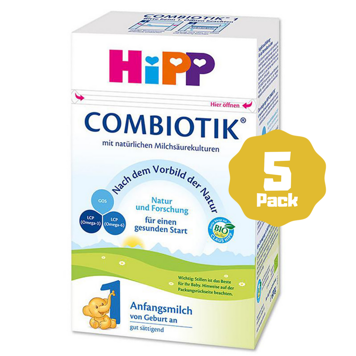 HiPP Stage 1 Organic Infant Formula Combiotik® (0 Months+) (5 Pack)