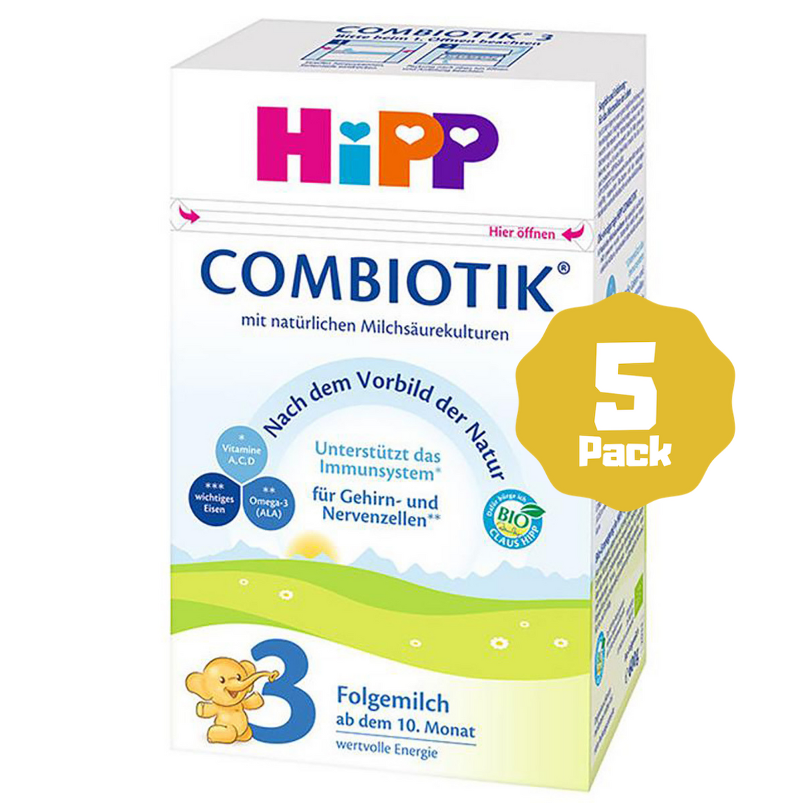 HiPP Stage 3 Organic Follow-on Formula Combiotik® (10 Months+) (5 Pack)