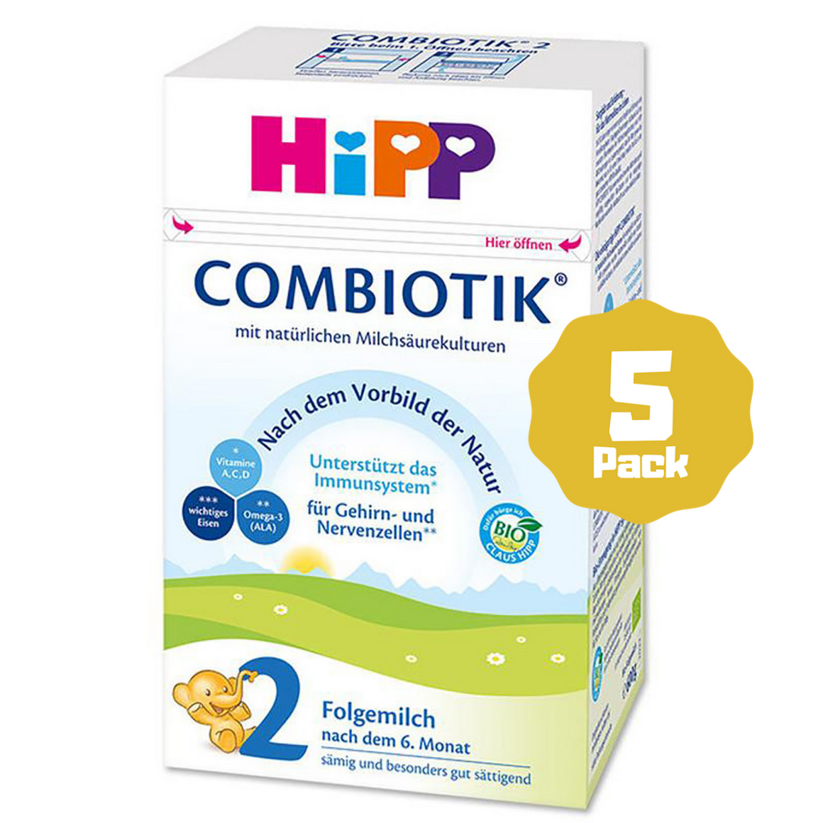 HiPP Stage 2 Organic Follow-on Formula Combiotik® (6 Months+) (5 Pack)