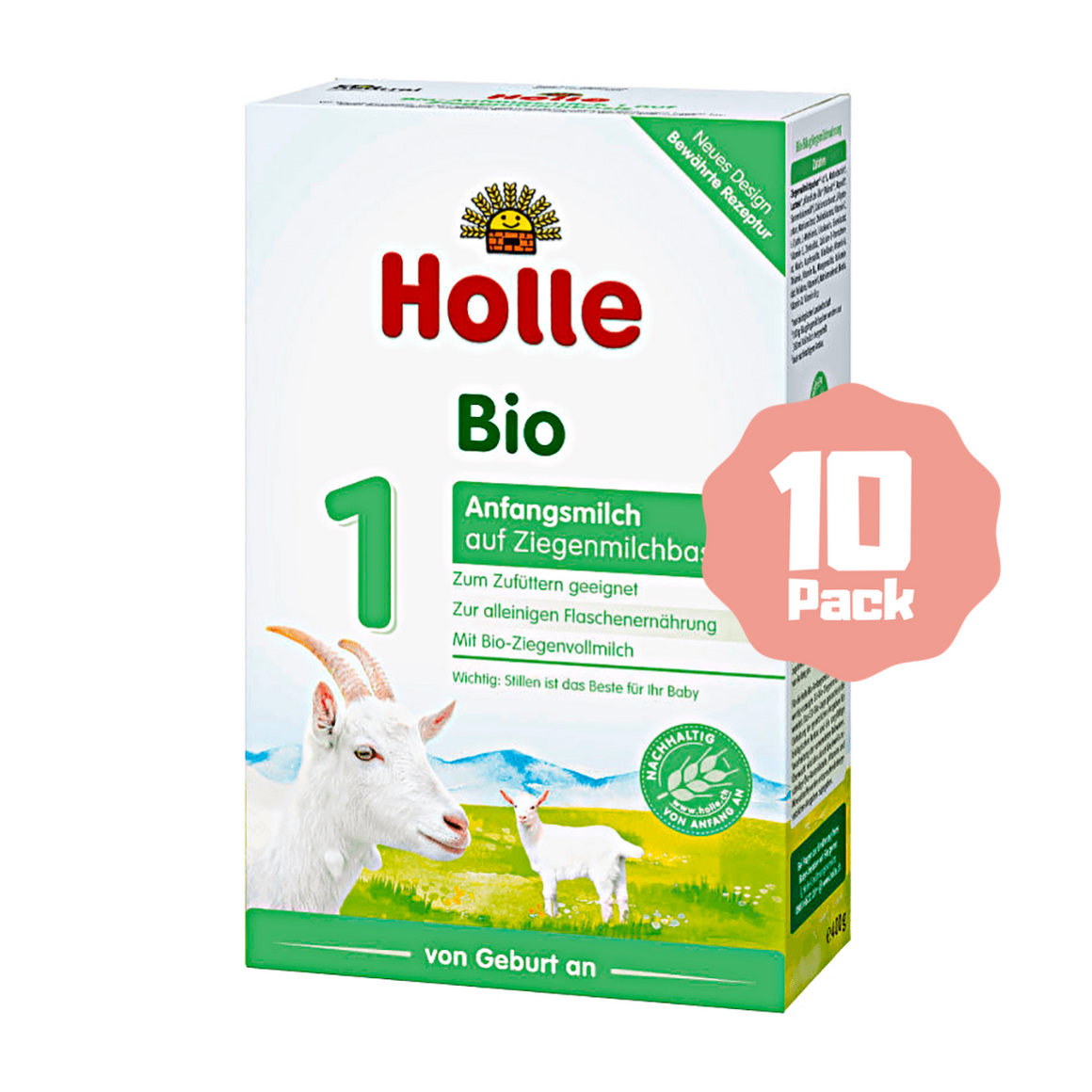 Holle Stage 1 Organic Infant Goat Milk Formula (0 Months+) (10 Pack)