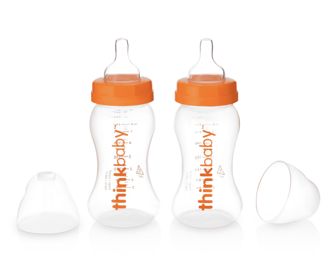 Thinkbaby Twin Pack Bottles (9oz) (Stage A)(Orange)